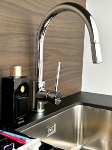 een gootsteen met een kraan erop bij Phoenix garden in Bergen +161 foto's