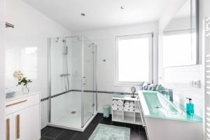Koupelna v ubytování PRIMERA Zimmer mit Gemeinschaftsbad