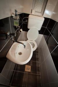 a bathroom with a toilet and a sink at Studio Jegdic in Trebinje