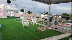 Zahrada ubytování Santiago City Center Huge nice Apartment to stay rooftop to enjoy the city view