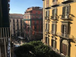a view of a city street with buildings at Uncomparable Luxury in Naples Un Lusso ineguagliabile a Napoli in Naples