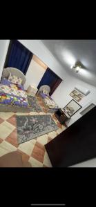 开罗Hosny Makram Ebid Hotel的一间带两张床的卧室