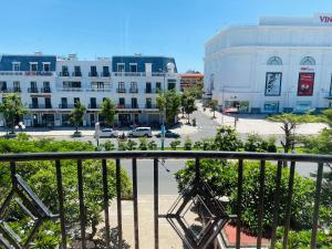 a view of a city from a balcony at Hung Vuong Hotel in Tuy Hoa