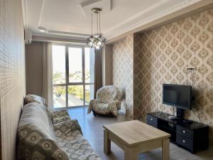 พื้นที่นั่งเล่นของ Apartment in Tbilisi Eristavi