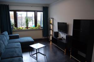 Niederburg的住宿－Niederburger Herberge，带沙发和电视的客厅