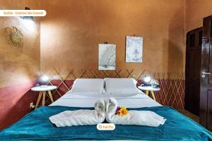 Katil atau katil-katil dalam bilik di Pousada Le Monte Cristo c/ Café Guaramiranga