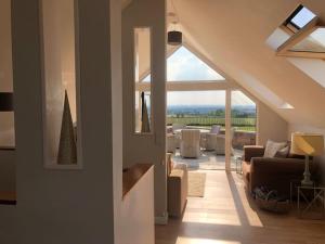 Χώρος καθιστικού στο 2 Bedroom cottage with Beautiful views over the Mendips