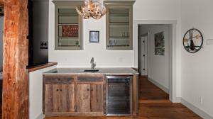 a kitchen with a sink and a counter at Orsinis At Mad House condo in Warren