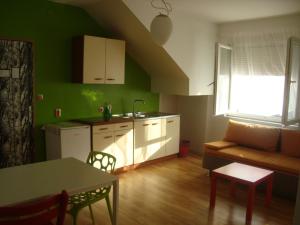 Kuchyň nebo kuchyňský kout v ubytování Two Flowers Apartments