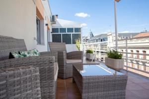 Balkón alebo terasa v ubytovaní BURGO NUEVO Ático de lujo en pleno centro con terraza y vistas - leonapartamentos