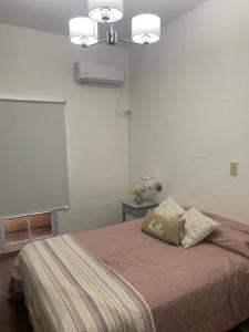 um quarto com uma cama com uma almofada em EXCELENTE PROPIEDAD em Paso de los Libres