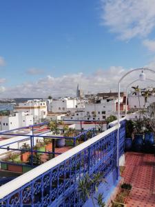 a balcony with a view of a city at Dar mahfoud in Rabat