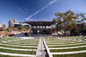 a large amphitheater in front of a building at The 611 Loft. Central Downtown Location. in Roanoke