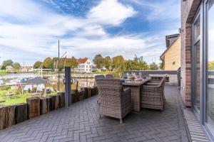 Balkón nebo terasa v ubytování Poller 25-Haus Alte Werft