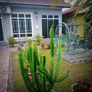 a playground in front of a house with cactus at HOMESTAY Duranta Home's in Batu Pahat +4 photos