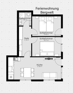 Plán poschodí v ubytovaní Bergwelt Hart