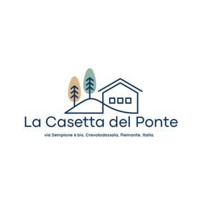 Crevoladossola的住宿－La Casetta del Ponte，房屋房地产经纪人的标志