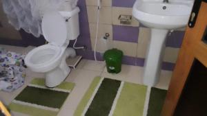 bagno con servizi igienici e lavandino di Vera comfort a Mombasa