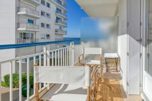 Balkón alebo terasa v ubytovaní Vue sur mer La Baule Riviera