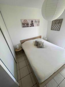 Ein Bett oder Betten in einem Zimmer der Unterkunft ZenBNB / Léman / Garage /Balcon/ Piscine