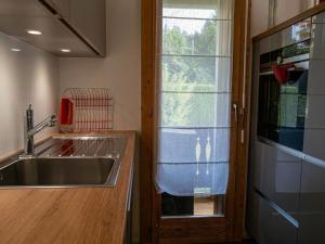 a kitchen with a sink and a window at Apartment Hyacinthe 14 by Interhome in Villars-sur-Ollon +43 photos