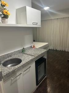 Η κουζίνα ή μικρή κουζίνα στο Suites Pampulha 128
