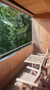 Balkón alebo terasa v ubytovaní Bodensee-Ferienwohnung Am Ruggbach