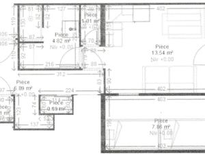 El plano del piso de Appartement La Plagne, 2 pièces, 4 personnes - FR-1-455-66