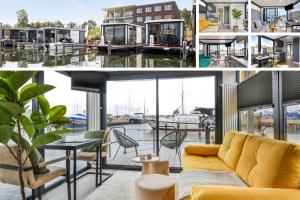 Cosy tiny houseboats near beach and restaurants by Weltevreden Experience的休息区