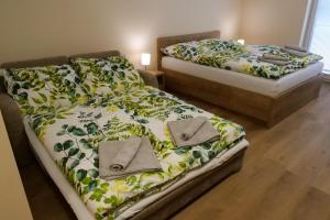 Postel nebo postele na pokoji v ubytování Apartmány Family Nová Lesná
