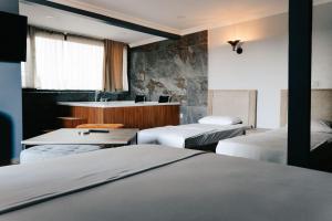 Postel nebo postele na pokoji v ubytování Beach Butik Hotel Şile