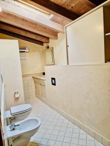 ein Bad mit einem WC und einem Waschbecken in der Unterkunft Vittoria alla Torre in Pozzolengo