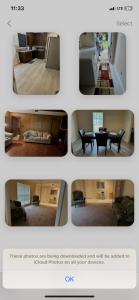 蒙哥馬利的住宿－The Carriage Dream，客厅四张照片的拼合物