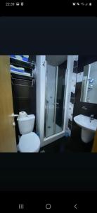 ein Bad mit einem WC und einem Waschbecken in der Unterkunft Apartman Masa Kopaonik in Kopaonik