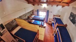 an overhead view of a room with several seats at Refugio Lucien Briet in Torla-Ordesa