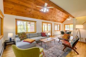 a living room with a couch and chairs at Charming Putney Home Porch, Grill and Hiking Trails in Putney