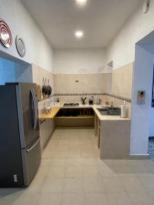 Dapur atau dapur kecil di Itzé Hostel Boutique - Progreso