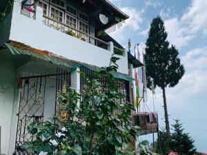 a building with a plant on the side of it at Solo Stays - Backpacker hostel in Darjeeling