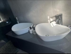 a white sink on a counter in a bathroom at Villa 698 tswinga in Thohoyandou