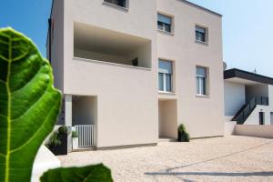 um edifício com uma grande planta verde em frente em Apartment Cosic em Vir