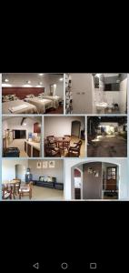 a collage of different pictures of a room at Ajayu Sucre in Sucre