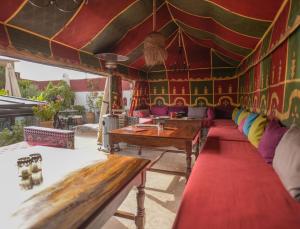 A seating area at Riad Zayane Atlas