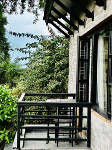 A balcony or terrace at Hotel Tourist Residency