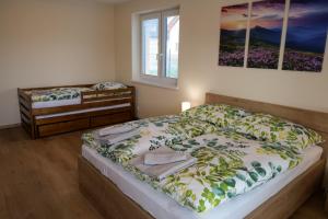 Postel nebo postele na pokoji v ubytování Apartmány Family Nová Lesná