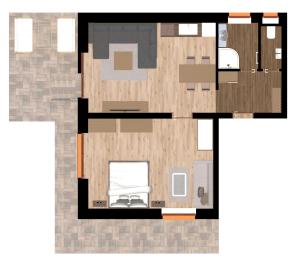 Půdorys ubytování Apartmány Family Nová Lesná