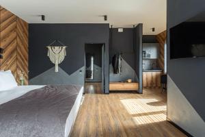 Rúm í herbergi á Didukh Eco Hotel&Spa