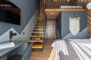 Rúm í herbergi á Didukh Eco Hotel&Spa