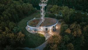Letecký snímek ubytování Apartmány Kurovický lom