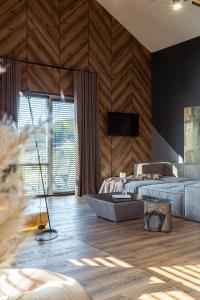 Rúm í herbergi á Didukh Eco Hotel&Spa