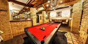 a billiard room with a pool table in it at BIRDIE Pension & Wellness in Pardubice